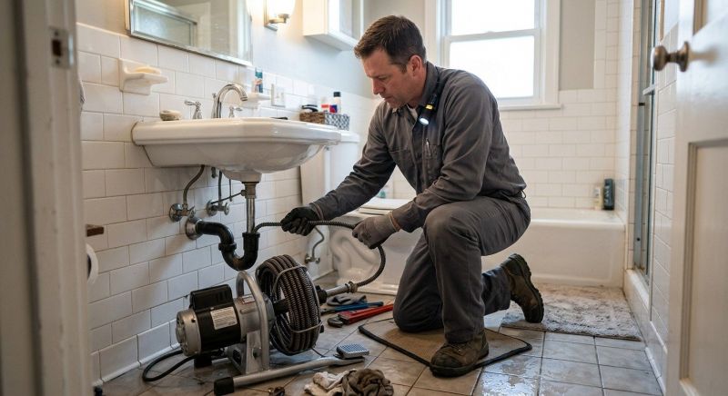 Bathroom Drain Cleaning Service